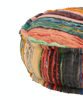 Poef Chindi Rond Katoen/Polyester Mix - Poef - J-Line - livinglovely.nl