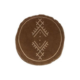 Poef Cilinder Etnisch Patronen Katoen Bruin - Poef - J-Line - livinglovely.nl