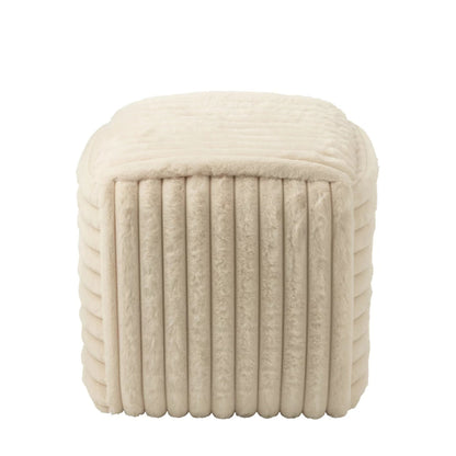 Poef Geribbeld Mdf Beige J-Line