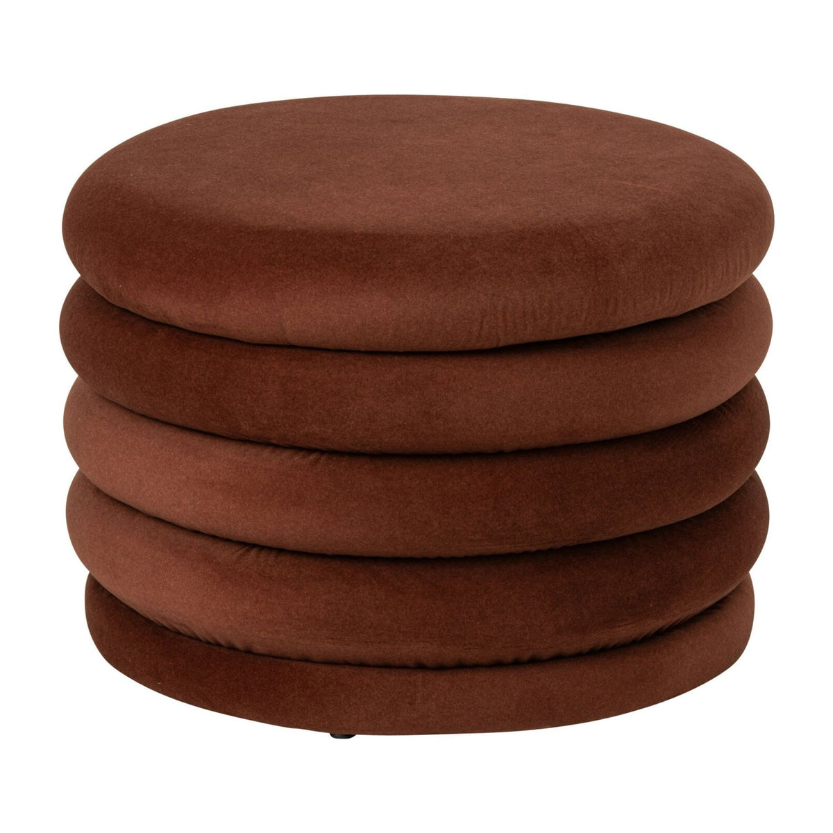 Poef Mich Plywood/Stof Roestbruin J-Line