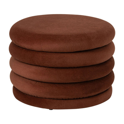 Poef Mich Plywood/Stof Roestbruin J-Line