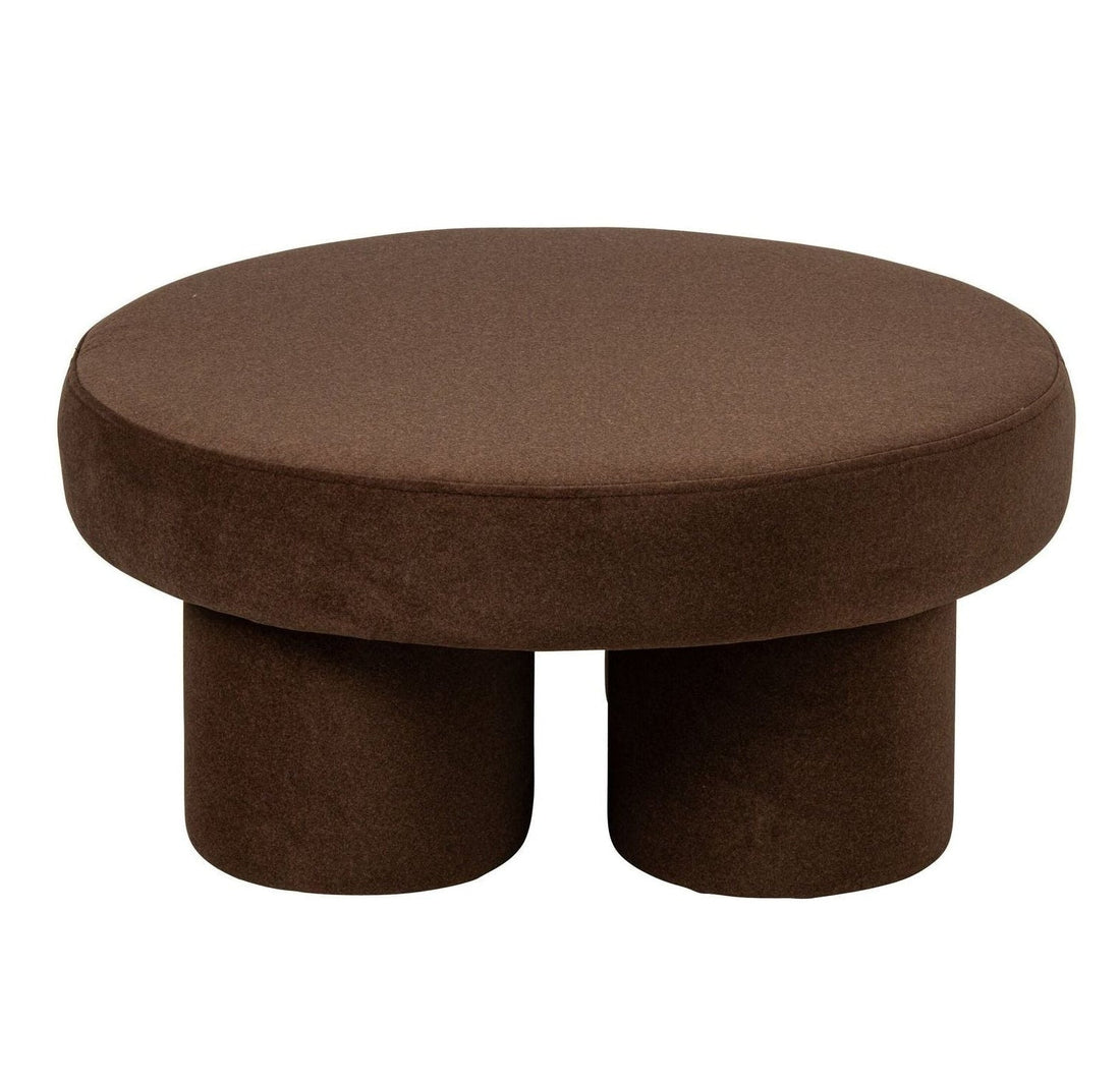 Poef Op Pootjes Multiplex/Stof Taupe Large J-Line