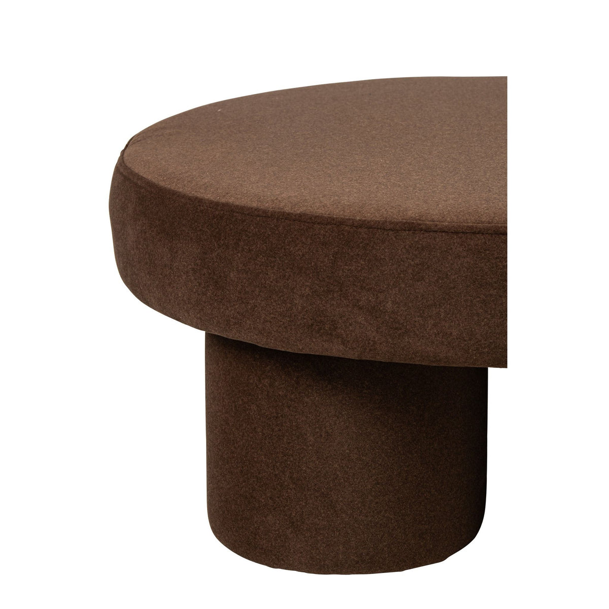 Poef Op Pootjes Multiplex/Stof Taupe Large J-Line