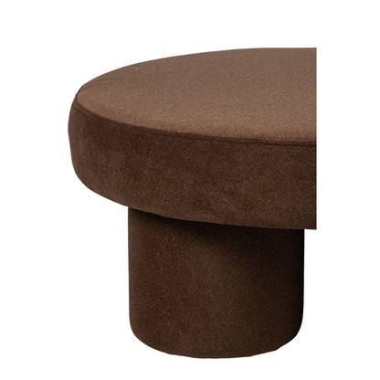 Poef Op Pootjes Multiplex/Stof Taupe Large J-Line