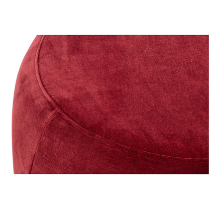 Poef Rond Plywood/Stof Bordeaux J-Line