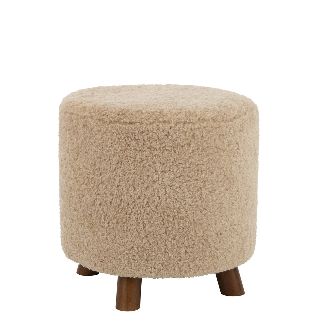 Poef Schaap Poot Polyester Beige J-Line