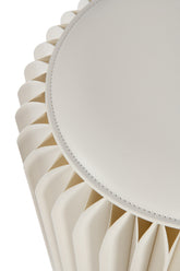 Poef Vouwbaar Papier Gebroken Wit Dia 36cmxh42cm J-Line - Poef - J-Line - livinglovely.nl