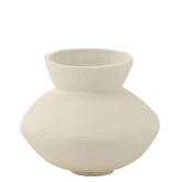Pot Collar Papier Mache Wit L45cmxB45cmH45cm - Pot - J-Line - livinglovely.nl