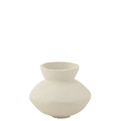 Pot Collar Papier Mache Wit L45cmxB45cmH45cm