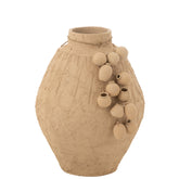 Pot + Hangpotjes Klei Naturel Large - Pot - J-Line - livinglovely.nl