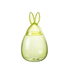 Pot Konijn Glas Groen Large 22.5x22.5x39cm - Paas - J-Line - livinglovely.nl