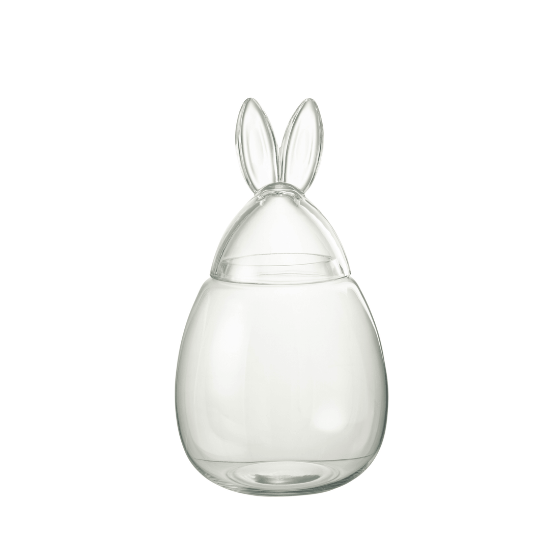 Pot Konijn Glas Transparant Large - Paas - J-Line - livinglovely.nl