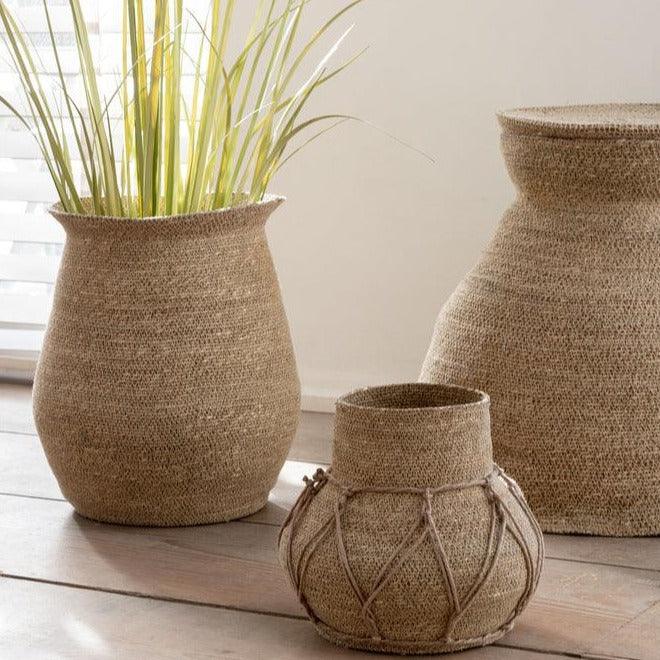 Pot Marie Zeegras Naturel , Pot , J-Line , livinglovely.nl