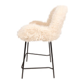 PTMD Leander Bar Chair Hair Beige - Barkruk - PTMD - livinglovely.nl