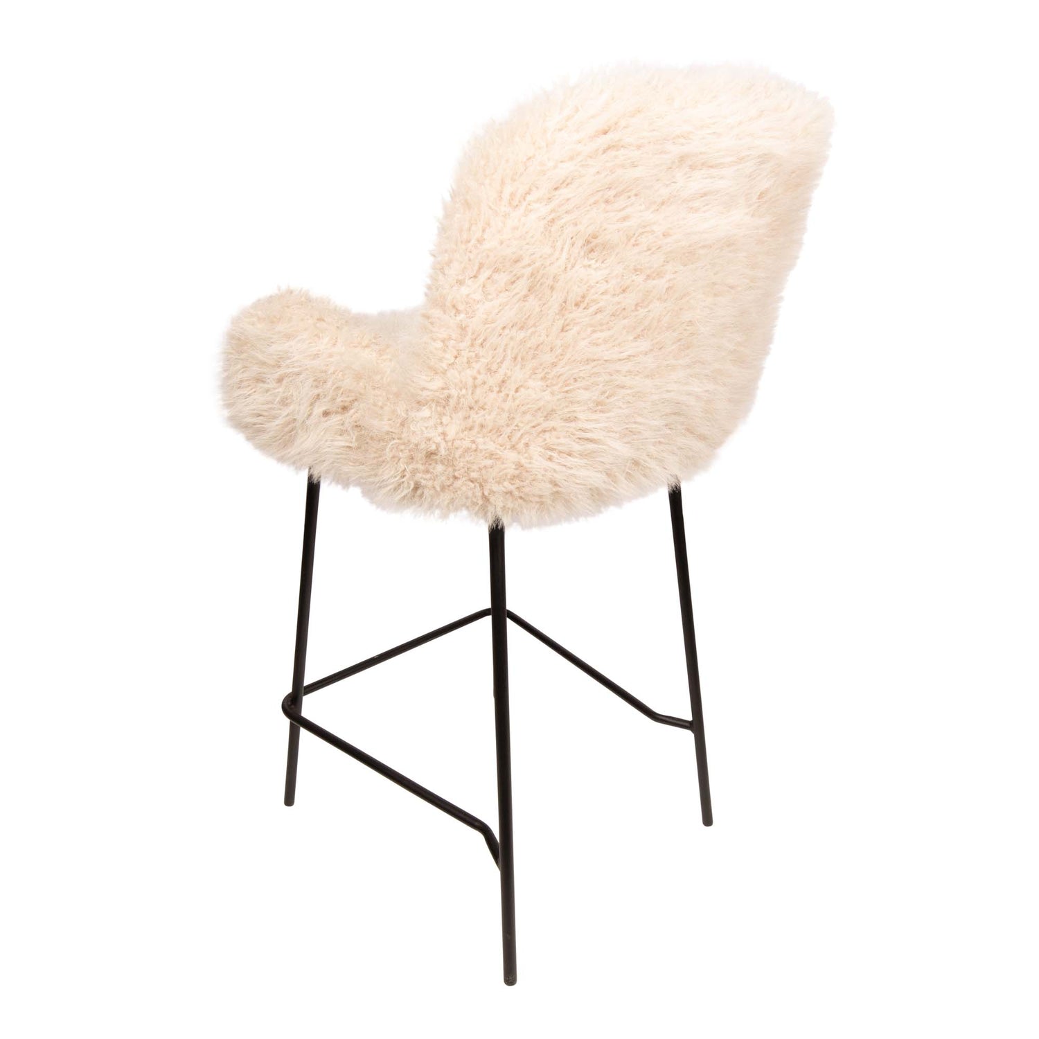 PTMD Leander Bar Chair Hair Beige - Barkruk - PTMD - livinglovely.nl