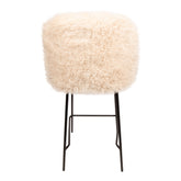 PTMD Leander Bar Chair Hair Beige - Barkruk - PTMD - livinglovely.nl