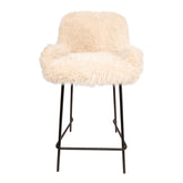 PTMD Leander Bar Chair Hair Beige - Barkruk - PTMD - livinglovely.nl