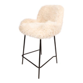 PTMD Leander Bar Chair Hair Beige - Barkruk - PTMD - livinglovely.nl