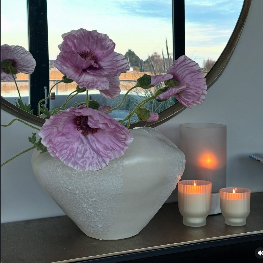 PTMD Vaas Dangelo XL - 44x43x32 cm - Keramiek - Creme PTMD - Vaas - PTMD - livinglovely.nl