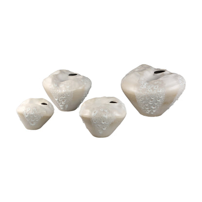 PTMD Vaas Dangelo XL - 44x43x32 cm - Keramiek - Creme PTMD - Vaas - PTMD - livinglovely.nl