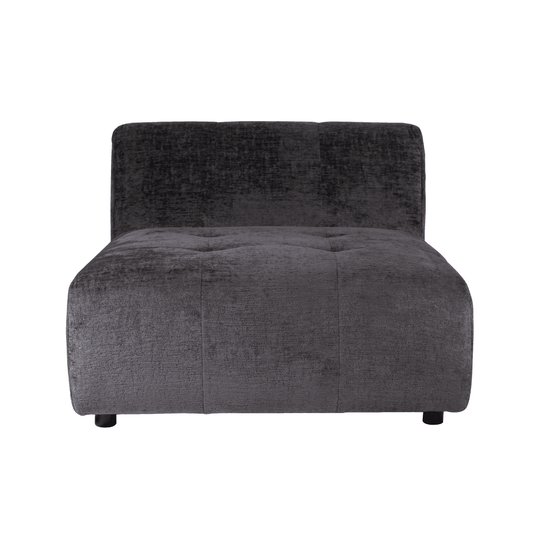 Quinta sofa - element - soft velvet - anthracite , , PTMD , livinglovely.nl