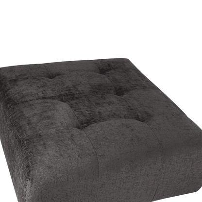 Quinta sofa - Hocker - soft velvet - anthracite PTMD - - PTMD - livinglovely.nl