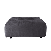 Quinta sofa - Hocker - soft velvet - anthracite PTMD - - PTMD - livinglovely.nl