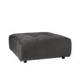 Quinta sofa - Hocker - soft velvet - anthracite PTMD - - PTMD - livinglovely.nl