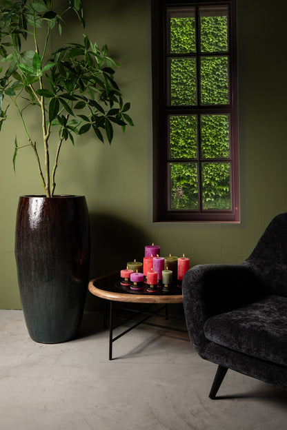 Rachyl Blue Glazed Round Ceramic Pot High Set van 2 PTMD - Pot - PTMD - livinglovely.nl