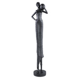 Rafah Black Poly Woman Statue Holding Pot Shoulder PTMD - Beeld - PTMD - livinglovely.nl