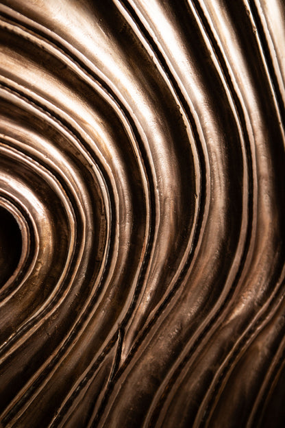 Reddie Wavvy Bruin Glimmend Wandpaneel Medium 90x120cm PTMD - Wandpaneel - PTMD - livinglovely.nl