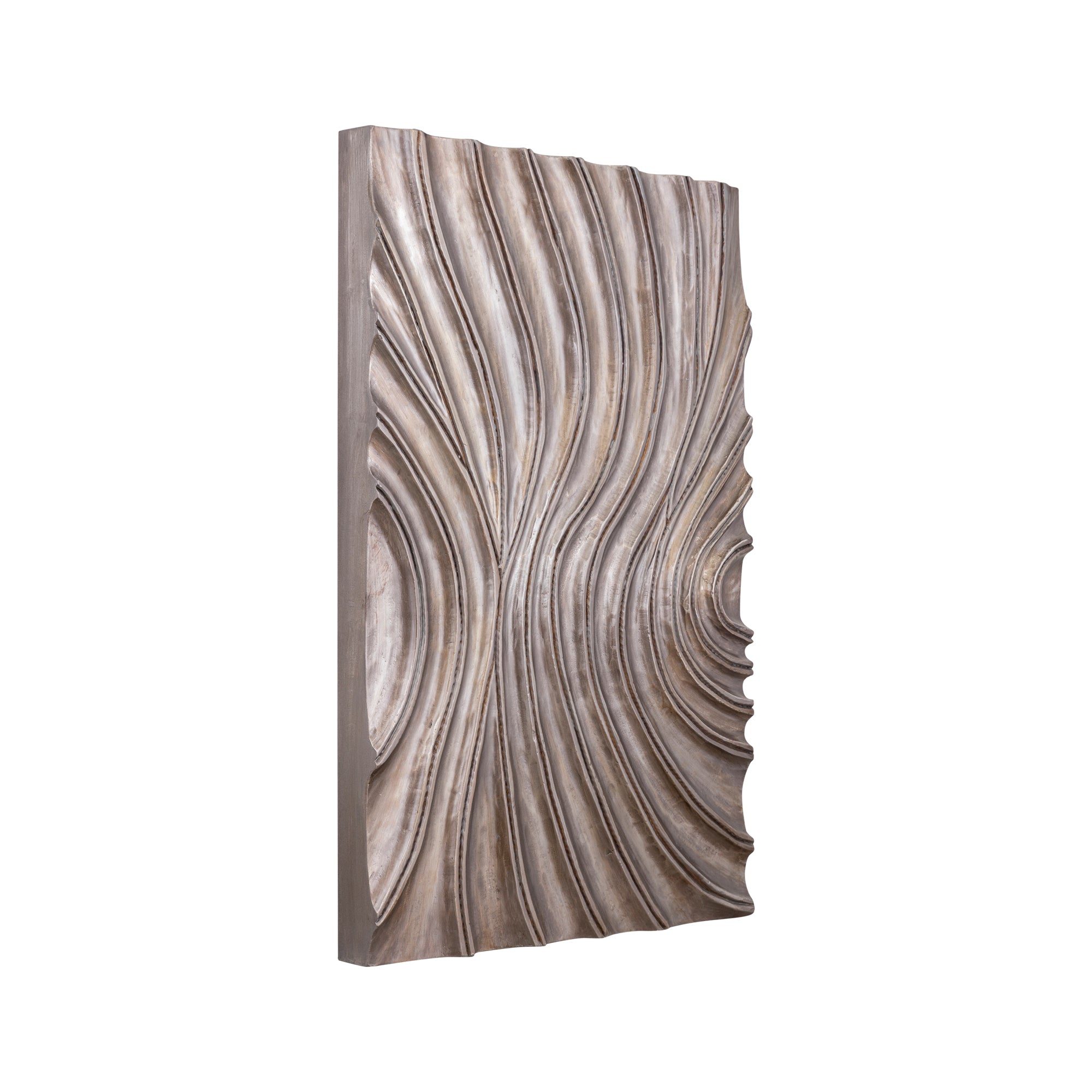 Reddie Wavvy Bruin Glimmend Wandpaneel Small 60x90cm PTMD - Wandpaneel - PTMD - livinglovely.nl