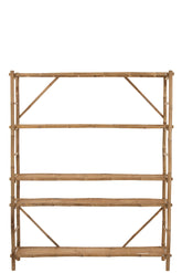 Rek 5 Planken Bamboe Naturel - Rek - J-Line - livinglovely.nl