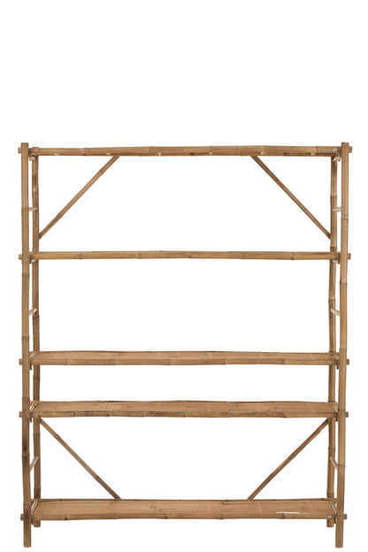 Rek 5 Planken Bamboe Naturel - Rek - J-Line - livinglovely.nl