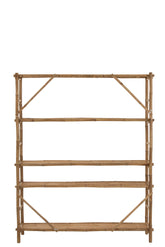 Rek 5 Planken Bamboe Naturel - Rek - J-Line - livinglovely.nl
