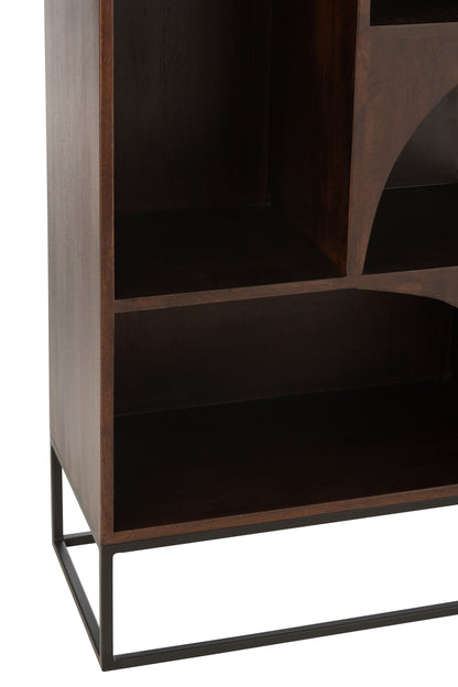 Rek Mode Mango Hout/Mdf Bruin - Boekenkast - J-Line - livinglovely.nl