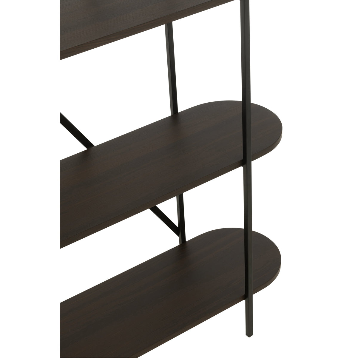 Rek Ovaal Mdf/Metaal Donkerbruin J-Line