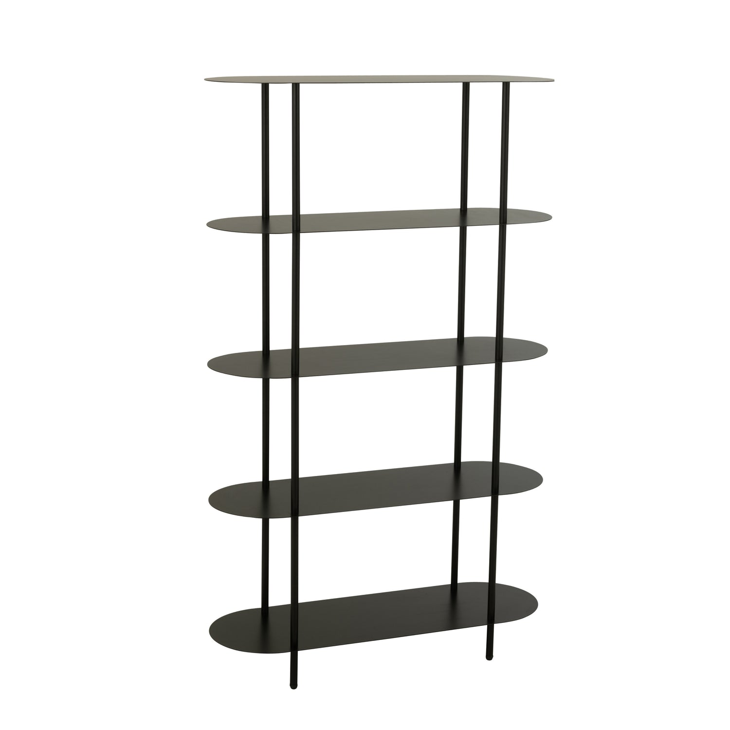 Rek Ovaal Metaal Zwart J-Line - Rek - J-Line - livinglovely.nl