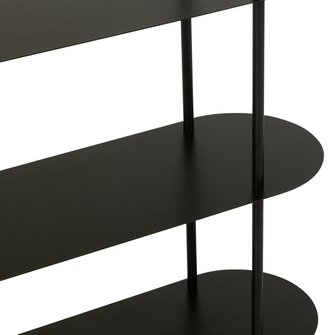 Rek Ovaal Metaal Zwart J-Line - Rek - J-Line - livinglovely.nl