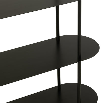 Rek Ovaal Metaal Zwart J-Line - Rek - J-Line - livinglovely.nl
