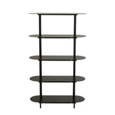 Rek Ovaal Metaal Zwart J-Line - Rek - J-Line - livinglovely.nl