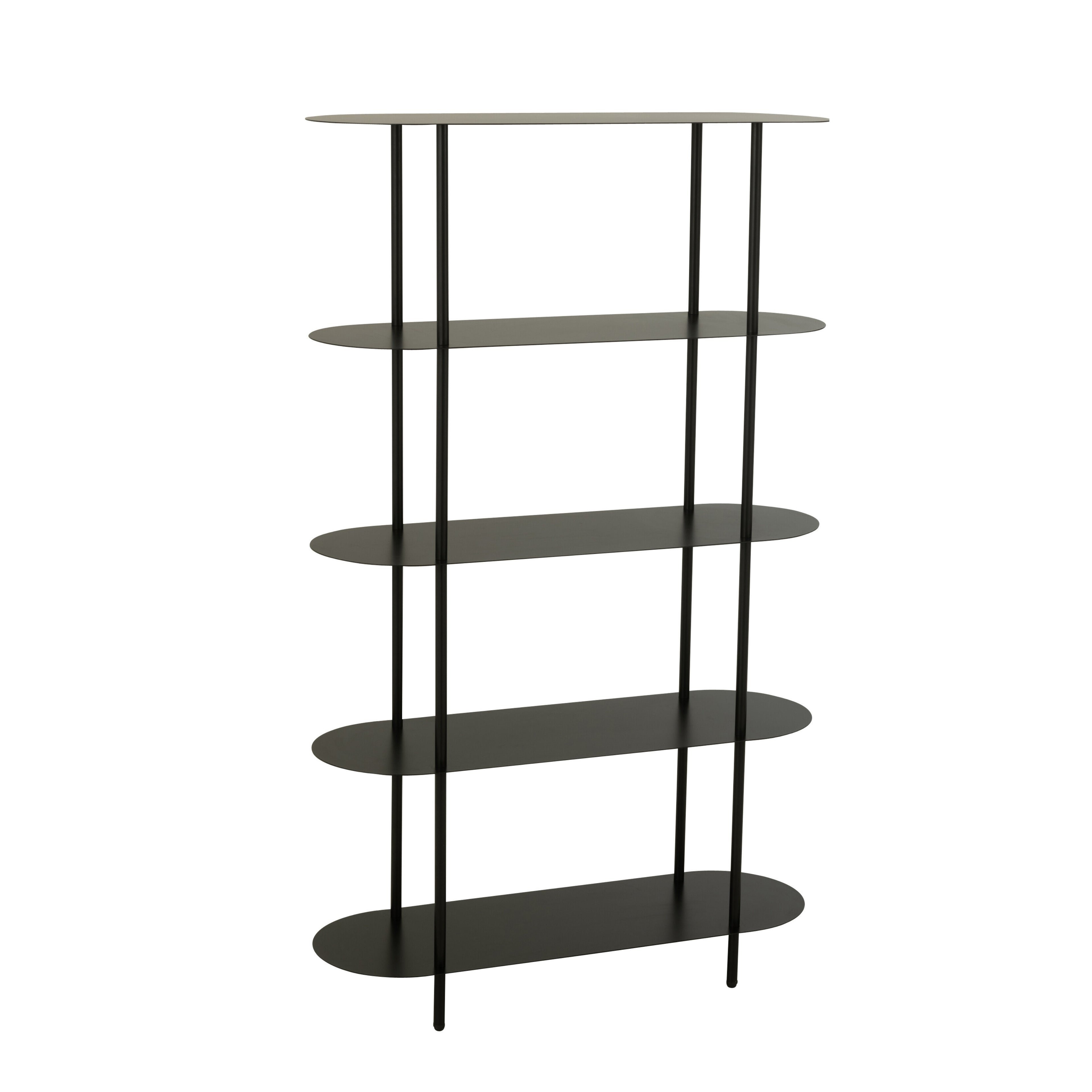 Rek Ovaal Metaal Zwart J-Line - Rek - J-Line - livinglovely.nl