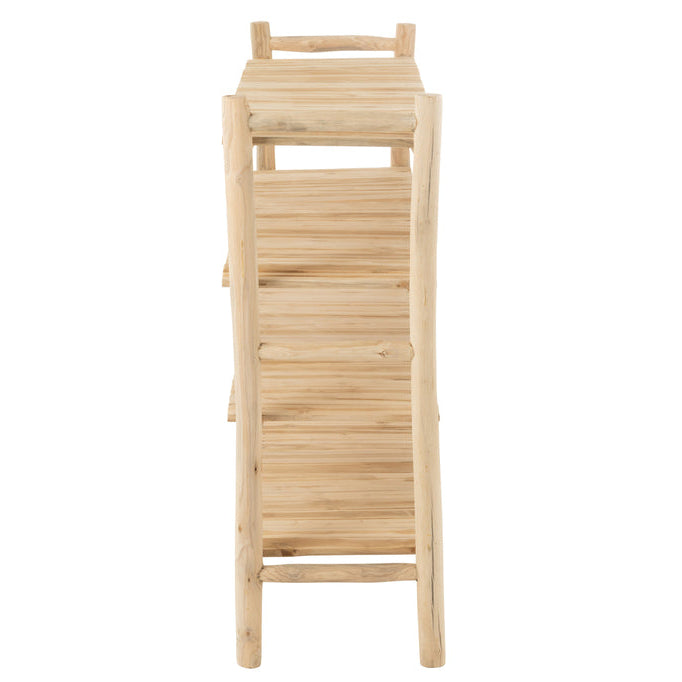 Rek Ranch Teak Hout Naturel - Rek - J-Line - livinglovely.nl