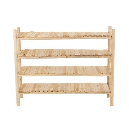 Rek Ranch Teak Hout Naturel - Rek - J-Line - livinglovely.nl