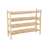 Rek Ranch Teak Hout Naturel - Rek - J-Line - livinglovely.nl