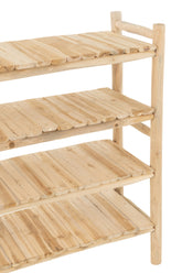 Rek Ranch Teak Hout Naturel - Rek - J-Line - livinglovely.nl