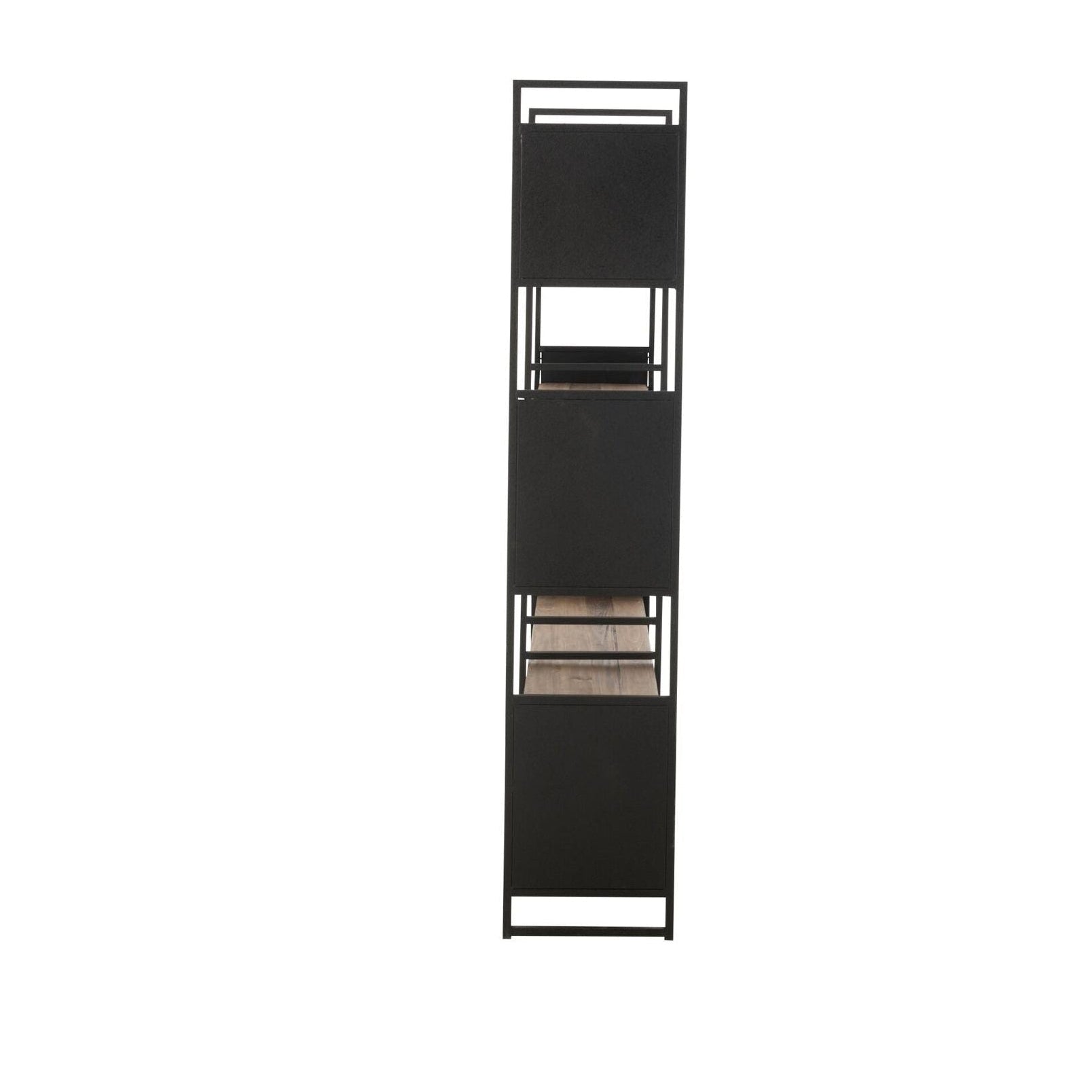 Rek Rustik Gerecycled Hout Zwart/Naturel Large J-Line