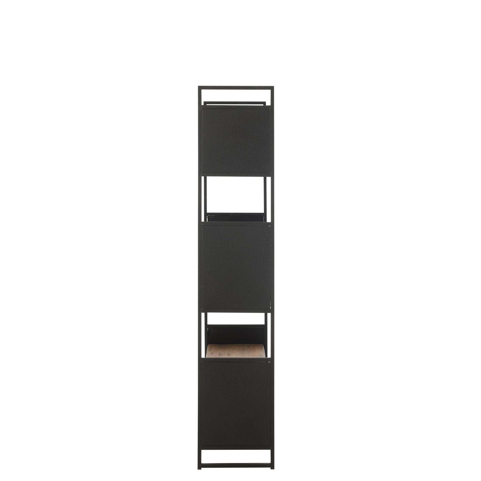 Rek Rustik Gerecycled Hout Zwart/Naturel Small J-Line