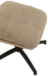 Relax Stoel + Voetbank Metaal/Multiplex Donkergrijs/Zwart - Fauteuil - J-Line - livinglovely.nl