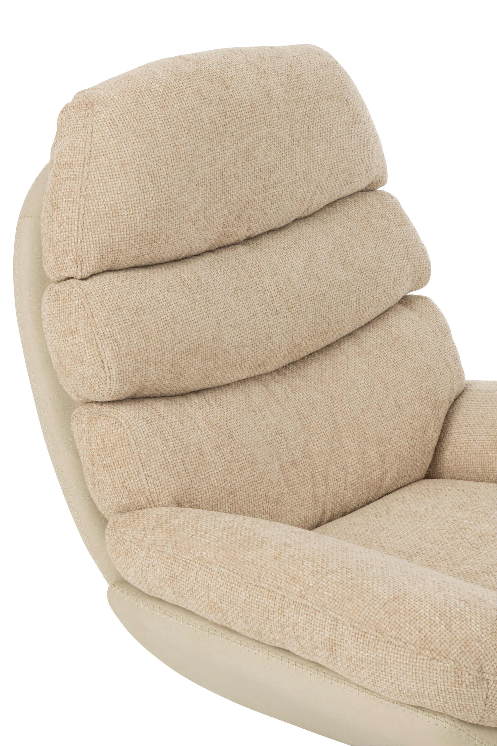 Relax Stoel + Voetbank Metaal/Multiplex Grijs/Zwart - Fauteuil - J-Line - livinglovely.nl